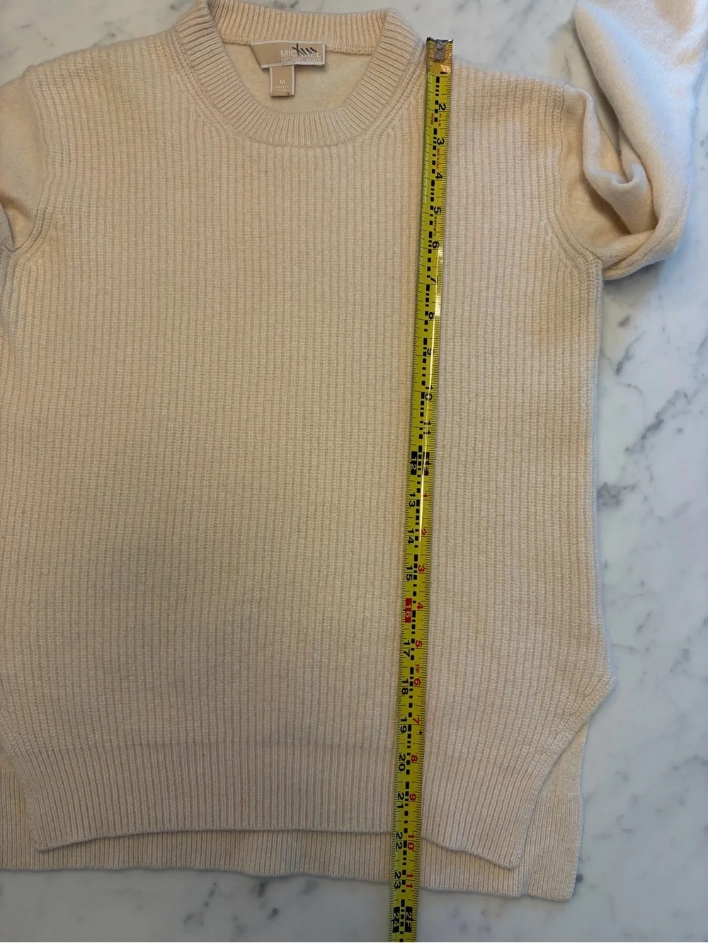 Michael Kors %100 Cashmere Crewneck Ribbed Sweater